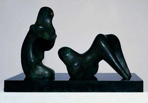 Two Piece Reclining Figure; Armless