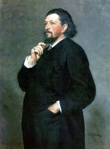 Ilya Yefimovich Repin - Portrait of music editor and patron Mitrofan Petrovich Belyayev.