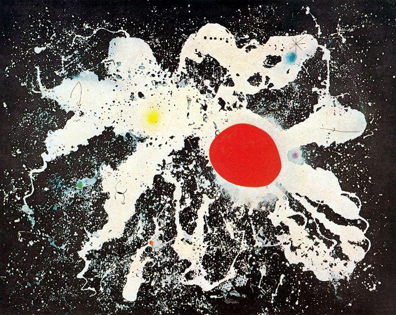 Wikoo.org - موسوعة الفنون الجميلة - اللوحة، العمل الفني Joan Miro - El disco rojo