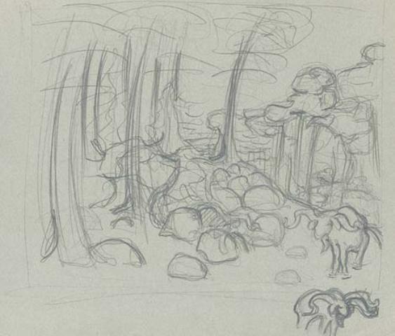 WikiOO.org - Encyclopedia of Fine Arts - Maalaus, taideteos Nicholas Roerich - Composition sketch 2