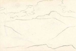 Cursory sketch of mountain landscape 10