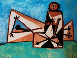 Pablo Picasso - Man and woman on the beach