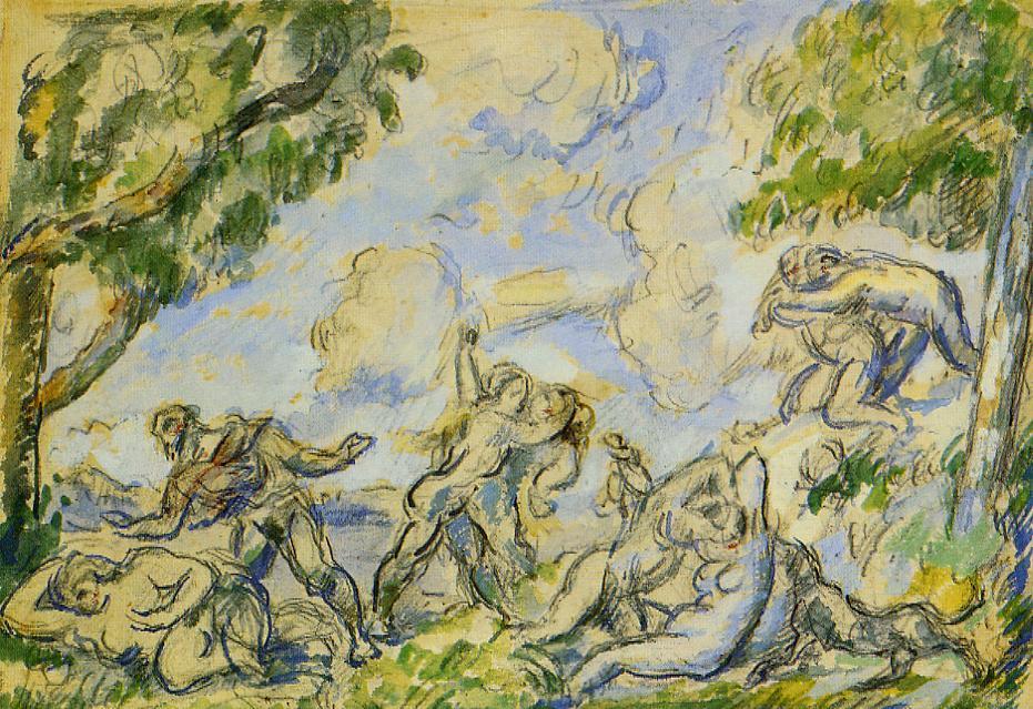 Wikioo.org - The Encyclopedia of Fine Arts - Painting, Artwork by Paul Cezanne - The Battle of Love