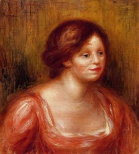 Pierre-Auguste Renoir - Bust of a Woman in a Red Blouse
