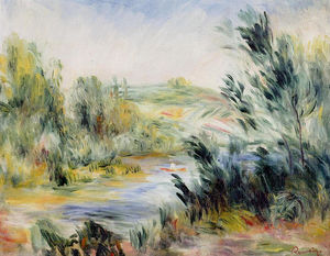 Pierre-Auguste Renoir - The Banks of a River, Rower in a Boat