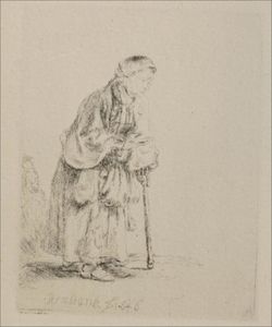 A Beggar Woman Asking Alms