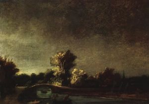 Rembrandt Van Rijn - Landscape with a Stone Bridge