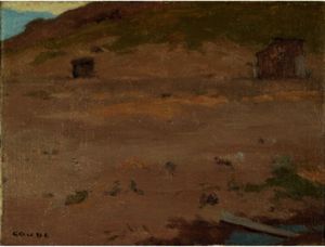 Eanger Irving Couse - Out Buildings And Creek