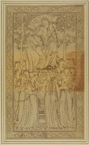 Edward Coley Burne-Jones - Allegory of Music, with a decorative border