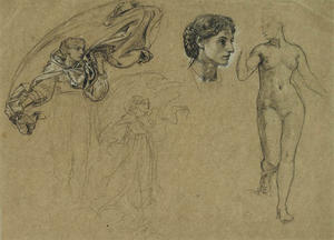 Edward John Poynter - Studies Of Michelangelo And Phidias