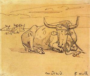 Ferdinand Hodler - Four bulls