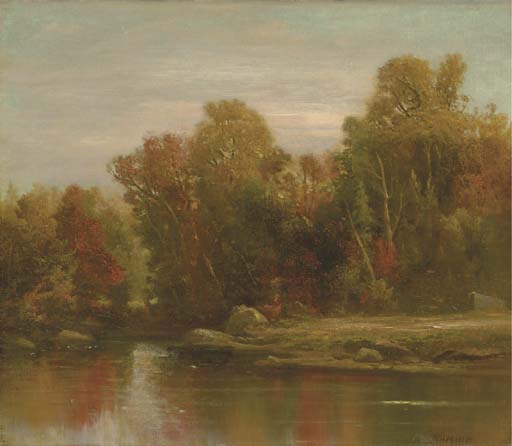 Wikioo.org - The Encyclopedia of Fine Arts - Painting, Artwork by Homer Dodge Martin - Autumn in the Adirondacks