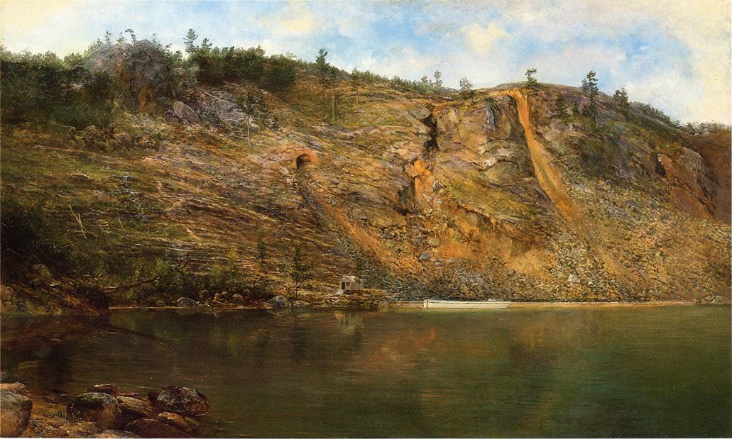 Wikioo.org - The Encyclopedia of Fine Arts - Painting, Artwork by Homer Dodge Martin - The Iron Mine, Port Henry, New York