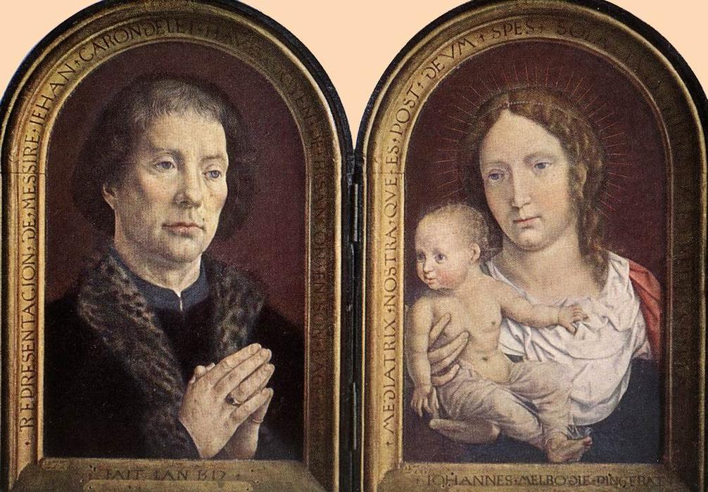 Wikioo.org - The Encyclopedia of Fine Arts - Painting, Artwork by Jan Gossaert (Mabuse) - Diptych of Jean Carondelet