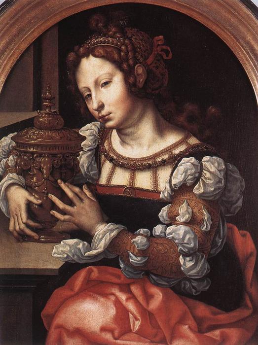 Wikioo.org - The Encyclopedia of Fine Arts - Painting, Artwork by Jan Gossaert (Mabuse) - Lady Portrayed as Mary Magdalene