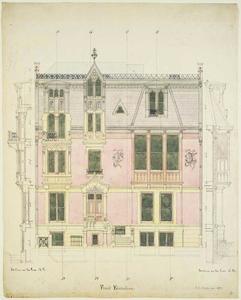 Jasper Francis Cropsey - City House, Front Elevation