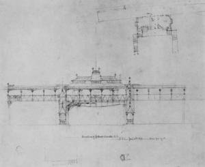 Design for Gilbert Elevated Railway. Elevation