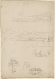 Jasper Francis Cropsey - Various Sketches of Mountains, House, Trees