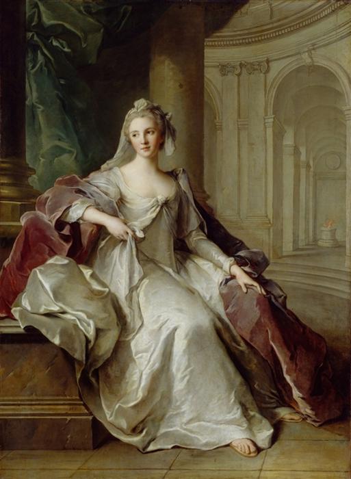 Wikioo.org - The Encyclopedia of Fine Arts - Painting, Artwork by Jean-Marc Nattier - Madame Henriette de France as a Vestal Virgin