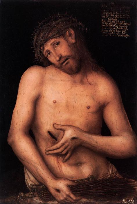 Wikioo.org - The Encyclopedia of Fine Arts - Painting, Artwork by Lucas Cranach The Younger - Christ as the Man of Sorrows
