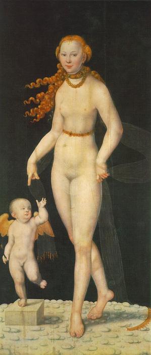Wikioo.org - The Encyclopedia of Fine Arts - Painting, Artwork by Lucas Cranach The Younger - Venus and Amor