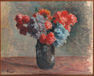Maximilien Luce - Flowers in a vase