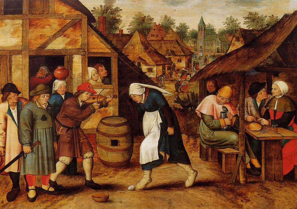 Wikioo.org - The Encyclopedia of Fine Arts - Painting, Artwork by Pieter Bruegel The Younger - The Egg Dance