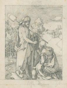 Drawing after the engraving, Noli me tangere