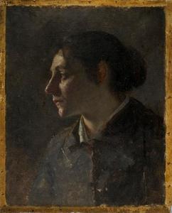 Theodore Clement Steele - Portrait Study of Young Munich Woman