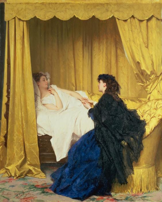 Wikioo.org - The Encyclopedia of Fine Arts - Painting, Artwork by Gustave Leonard De Jonghe - The Convalescent