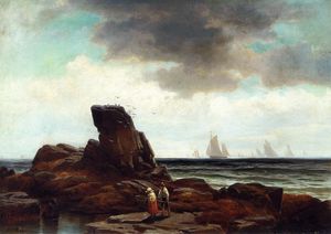 Edward Percy Moran - Crabbing by the Shore