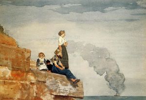 Winslow Homer - Fisherman-s Family (also known as The Lookout)