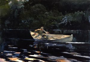 Winslow Homer - Fishing in the Adirondacks
