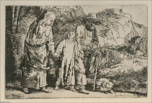 Rembrandt Van Rijn - The Flight into Egypt, The Holy Family Crossing the Rill