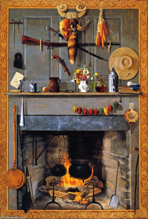 Wikioo.org - The Encyclopedia of Fine Arts - Painting, Artwork by John Haberle - Grandma's Hearthstone