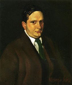 George Benjamin Luks - The Green Tie (also known as Portrait of Edward H. Smith)