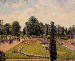 Camille Pissarro - Kew Gardens: Path between the Pond and the Palm House