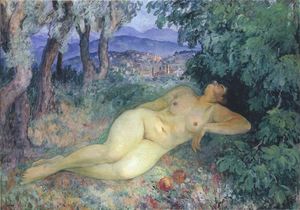 Henri Lebasque - Large Nude at Cannes