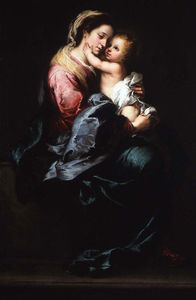 Cinco referir coro virgen y el niño - Bartolome Esteban Murillo | Wikioo.org – La Enciclopedia  de las Bellas Artes
