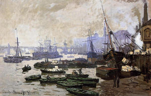 Claude Monet - Boats in the Pool of London