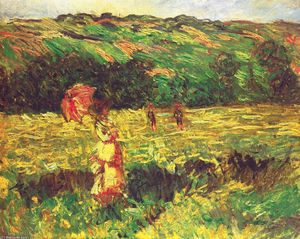 Claude Monet - The Promenade near Limetz