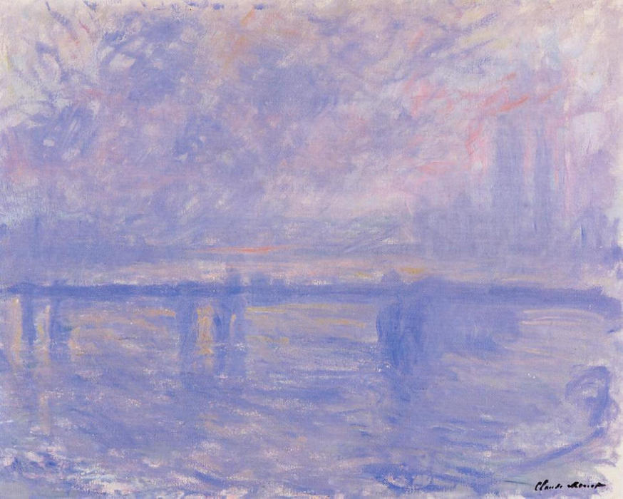  Art Reproductions Charing Cross Bridge 09, 1901 by Claude Monet (1840-1926, France) | ArtsDot.com