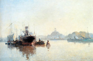 Cornelis Vreedenburgh - Harbour At Amsterdam