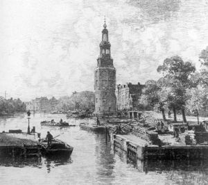 Cornelis Vreedenburgh - Montelbaanstoren In Amsterdam