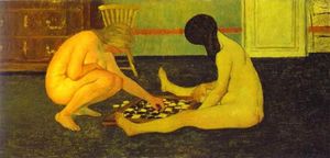 Felix Vallotton - Naked Women Playing Checkers