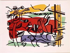 Fernand Leger - Composition in two birds (Landscape with birds)