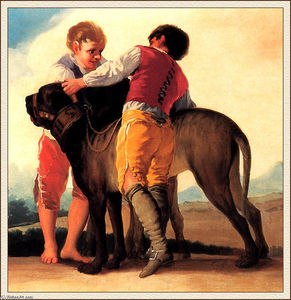 Francisco De Goya - Boys With Mastiff