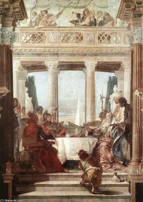 Wikioo.org - The Encyclopedia of Fine Arts - Painting, Artwork by Giovanni Battista Tiepolo - The Banquet of Cleopatra