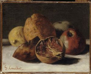 Gustave Courbet - Still Life with Apples and Pomegranates