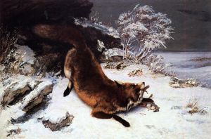 Gustave Courbet - The Fox in the Snow